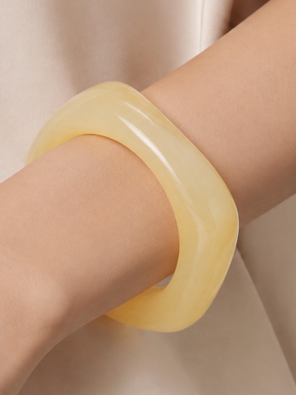 Resin Square-Edge Bangle Bracelet by Mayamar